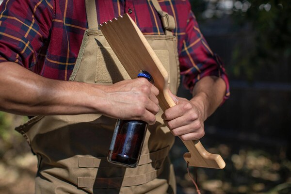 Hardwood BBQ Grill Scraper with Bot